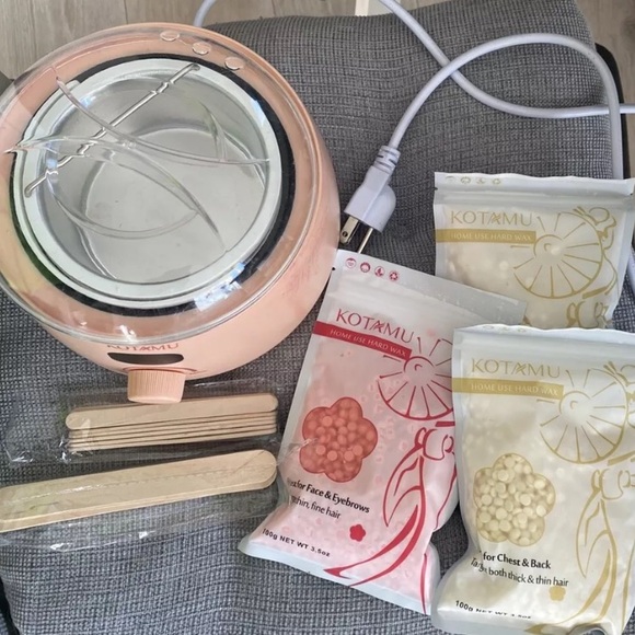 Kotamu At Home Waxing Kit Hard Wax Beads And Wax Warmer Men or Women - Picture 2 of 8